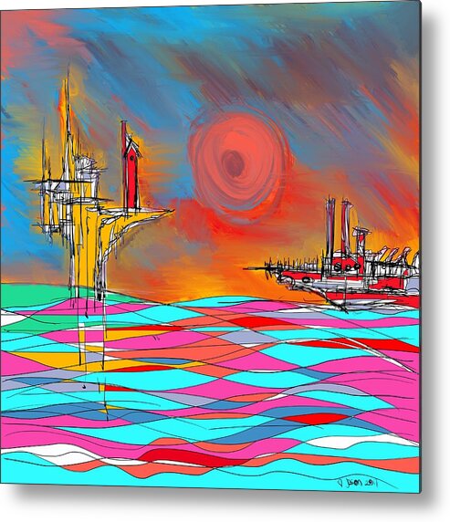 Sea Metal Print featuring the mixed media Red Sea by Jason Nicholas