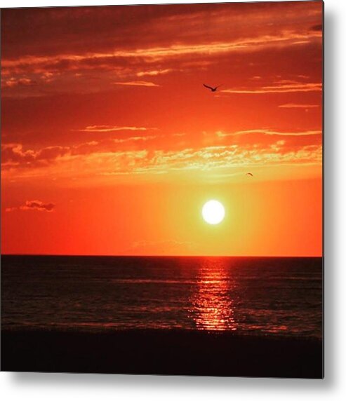 Sun Metal Print featuring the photograph Red Skies At Night by Justin Connor