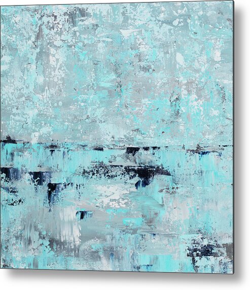 Abstract Metal Print featuring the painting Reflect by Tamara Nelson