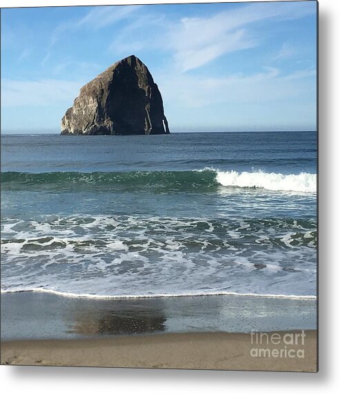 Haystock Rock Reflection Metal Print featuring the photograph Reflection of Haystock Rock by Susan Garren