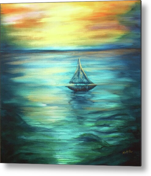 Reflections Metal Print featuring the painting Reflections of Peace by Michelle Pier