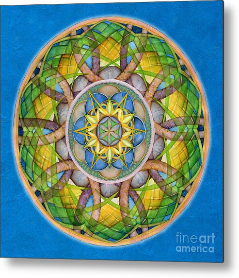 Mandala Metal Print featuring the painting Rejuvenation Mandala by Jo Thomas Blaine