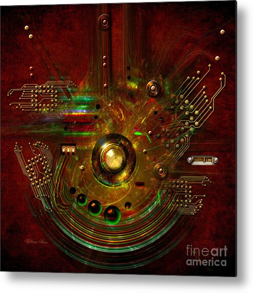 Abstract Metal Print featuring the painting Relay by Alexa Szlavics