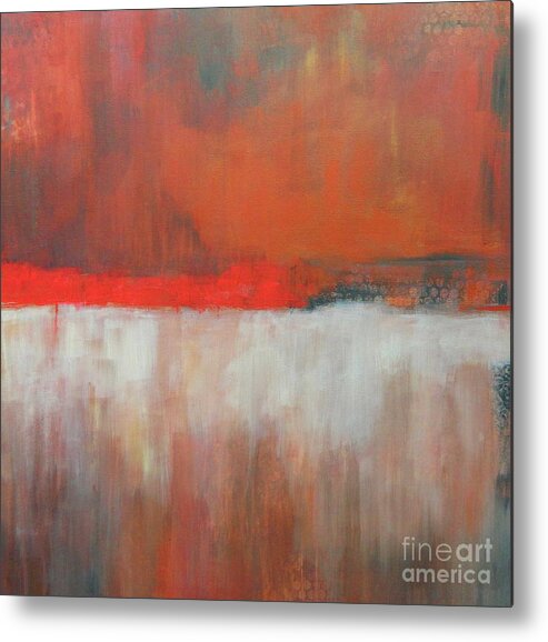 Abstract Metal Print featuring the painting Relentless by Kate Marion Lapierre