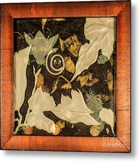 Bees Metal Print featuring the glass art Remembrance V with Frame by Alone Larsen