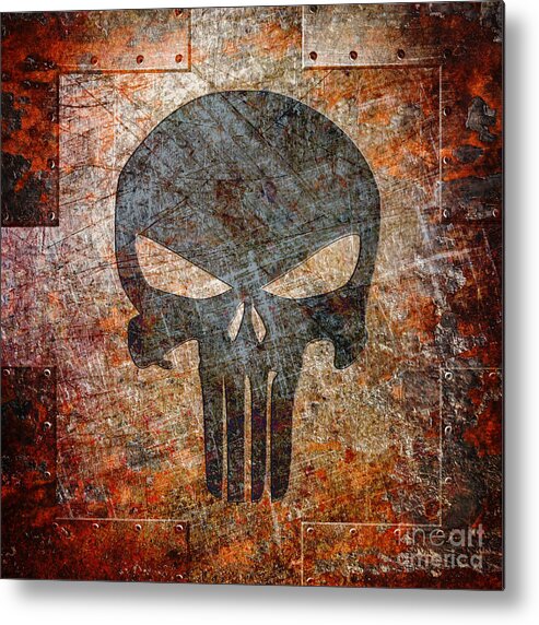 Skull Metal Print featuring the digital art Revenge will be mine by Fred Ber