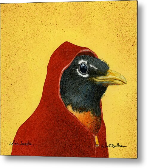 Will Bullas Metal Print featuring the painting Robin Hoodie... by Will Bullas