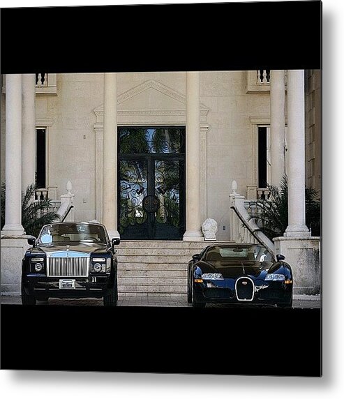 Sportscar Metal Print featuring the photograph #rollsroyce #phantom #bugatti #veyron by Exotic Rides