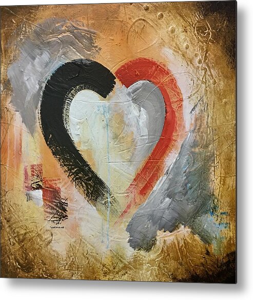 Hearts Metal Print featuring the painting Romance by Germaine Fine Art