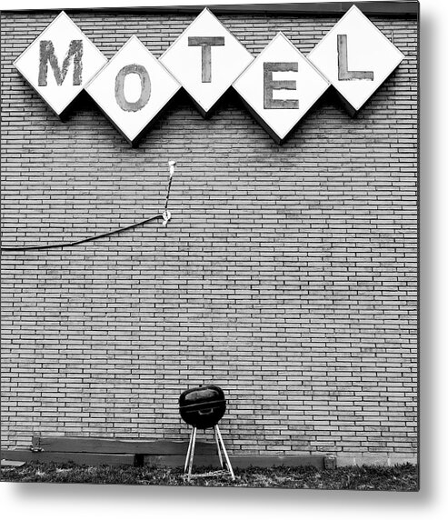 Motel Metal Print featuring the photograph Room Service Available by Holly Ross