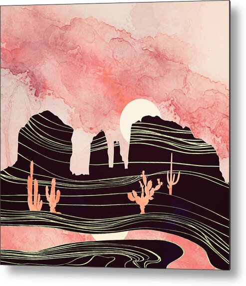 Desert Metal Print featuring the digital art Rose Desert by Spacefrog Designs