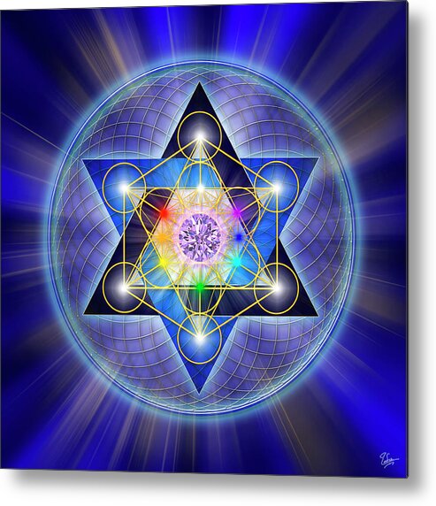 Endre Metal Print featuring the digital art Sacred Geometry 15 by Endre Balogh