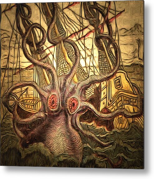 Animal Metal Print featuring the photograph Sailor's Nightmare by Susan Eileen Evans