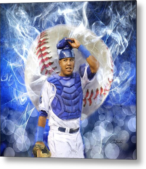Salvie Metal Print featuring the painting Salvy the MVP by Colleen Taylor