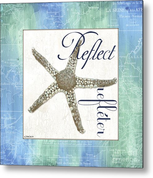 Starfish Metal Print featuring the painting Sea Glass 3 by Debbie DeWitt