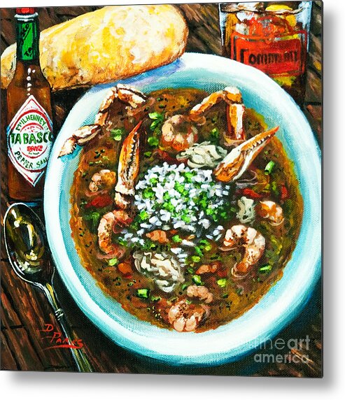 New Orleans Food Metal Print featuring the painting Seafood Gumbo by Dianne Parks