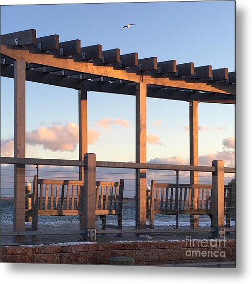 Beach Metal Print featuring the photograph Seaside Seating by CAC Graphics