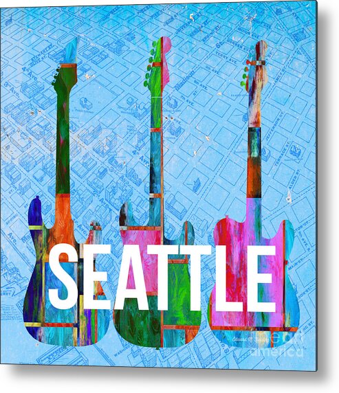 Seattle Metal Print featuring the painting Seattle Music Scene by Edward Fielding