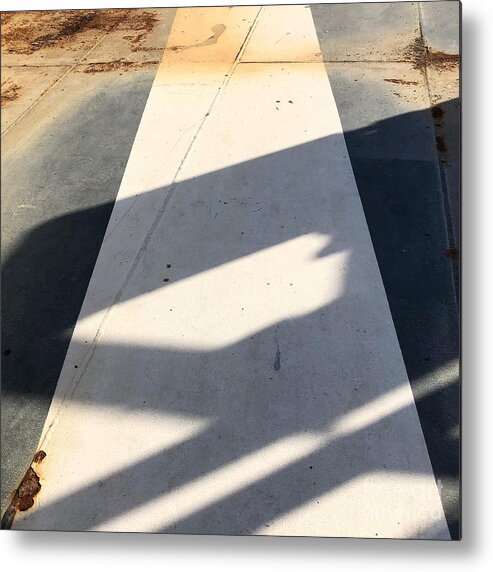 Shadow Metal Print featuring the photograph Shadow lines by Flavia Westerwelle