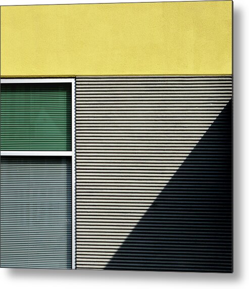 Urban Metal Print featuring the photograph Square - Shadowy Existence by Stuart Allen