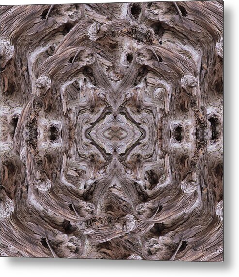 Mandala Metal Print featuring the digital art Sheep's Head Vortex Kaleidoscope by Julia L Wright