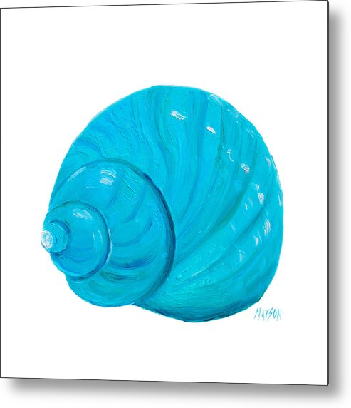 Shell Metal Print featuring the painting Shell painting - bathroom art by Jan Matson