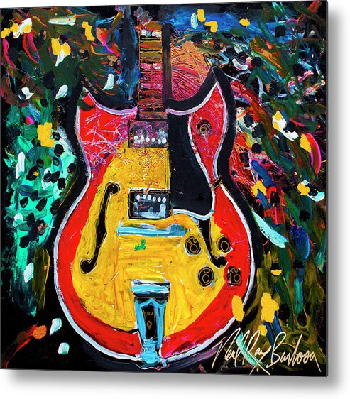 1966 Barney Kessel Metal Print featuring the painting sixty six Barney kessel by Neal Barbosa