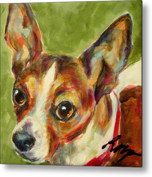 Dogs Metal Print featuring the painting Skippy by Judy Rogan