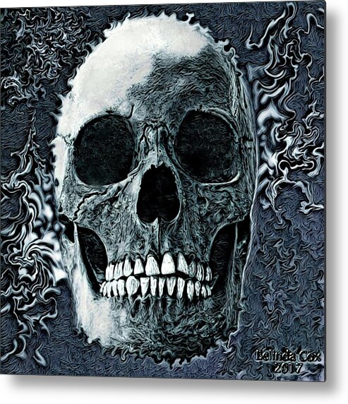Art Metal Print featuring the digital art Skull Digital Painting by Artful Oasis