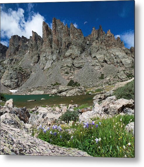 Sky Metal Print featuring the photograph Sky Pond - Rocky Mountain National Park by Aaron Spong