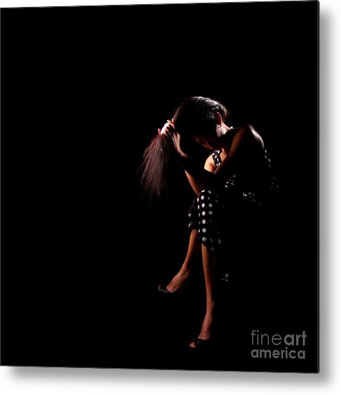 Girl Metal Print featuring the photograph Slipping Through Her Fingers 1284664 by Rolf Bertram