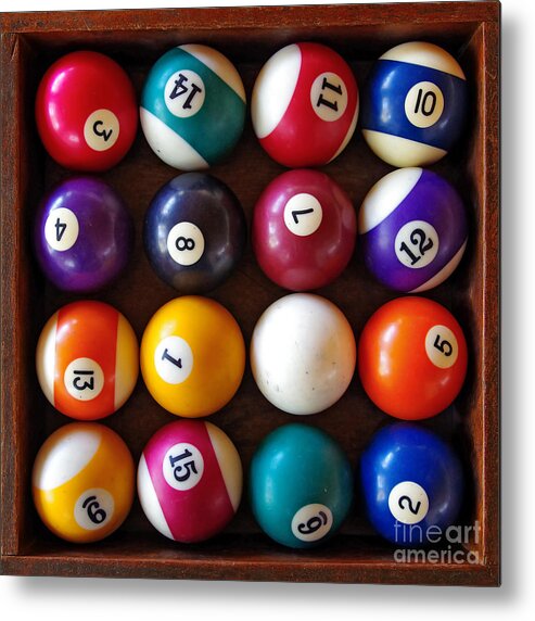 Action Metal Print featuring the photograph Snooker Balls by Carlos Caetano