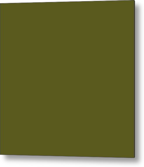 Solid Colors Metal Print featuring the digital art Solid Army Green by Garaga Designs