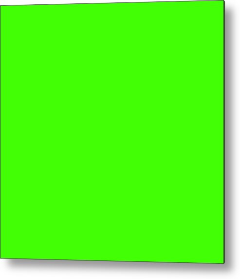 Solid Colors Metal Print featuring the digital art Solid Fluo Green Color by Garaga Designs
