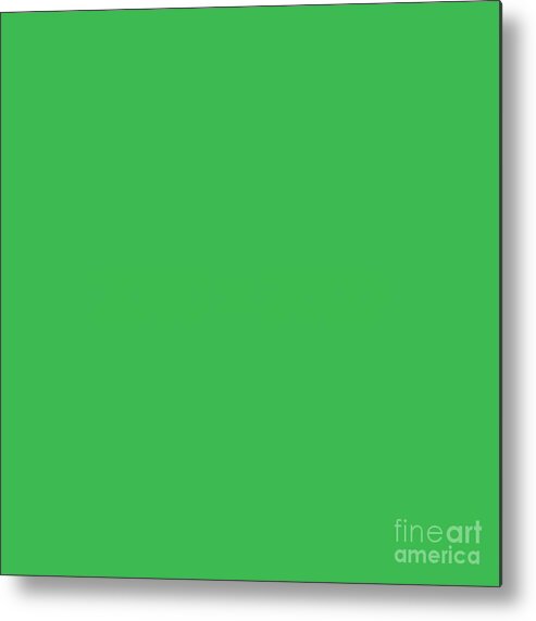 Green Metal Print featuring the digital art Solid Green Color Trend Tends Trending by Delynn Addams