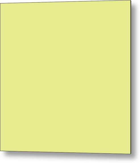 Solid Colors Metal Print featuring the digital art Solid Yellow Pastel Color by Garaga Designs
