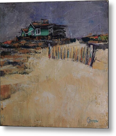Beach Metal Print featuring the painting Some Day I Want To Live Here by Jean Cormier