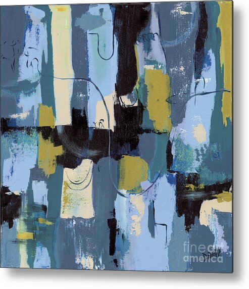 Abstract Metal Print featuring the painting Spa Abstract 2 by Debbie DeWitt