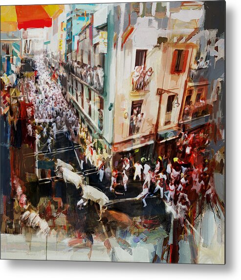 Spanish Metal Print featuring the painting Spanish Culture 11 by Corporate Art Task Force