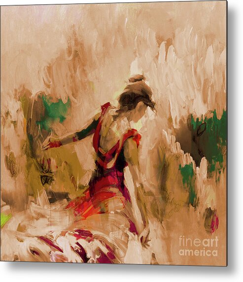 Dance Metal Print featuring the painting Spanish Dance Culture by Gull G