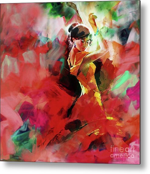  Metal Print featuring the painting Spanish Dance by Gull G