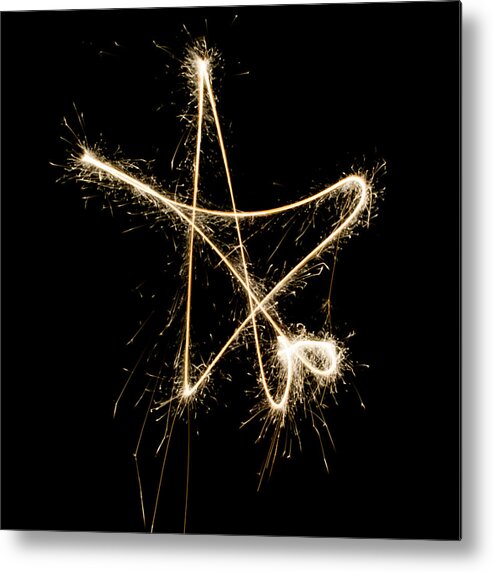 Long Exposure Metal Print featuring the photograph Sparkling Star by Helen Jackson