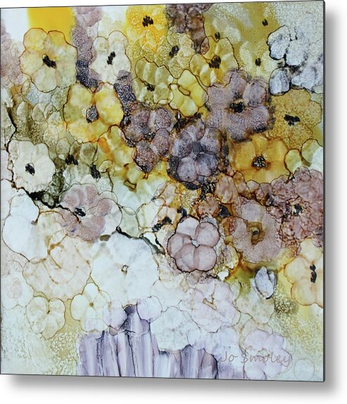 Floral Metal Print featuring the painting Spash of Sunshine by Jo Smoley