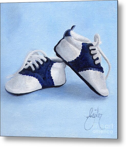 Spats Metal Print featuring the painting Spats by Daniela Easter
