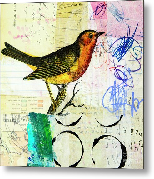 Spring Song Metal Print featuring the mixed media Spring Song by Elena Nosyreva