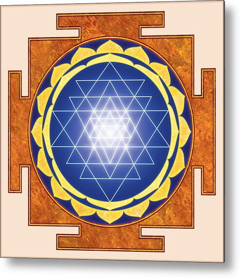 Sri Yantra Sri Chakra Yoga Decor Astrology Metal Print By Ananta Govinda