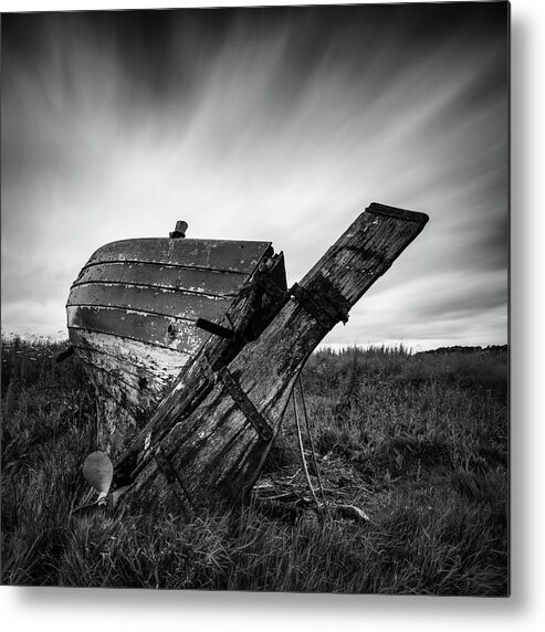 Fishing Boat Metal Print featuring the photograph St Cyrus Wreck by Dave Bowman