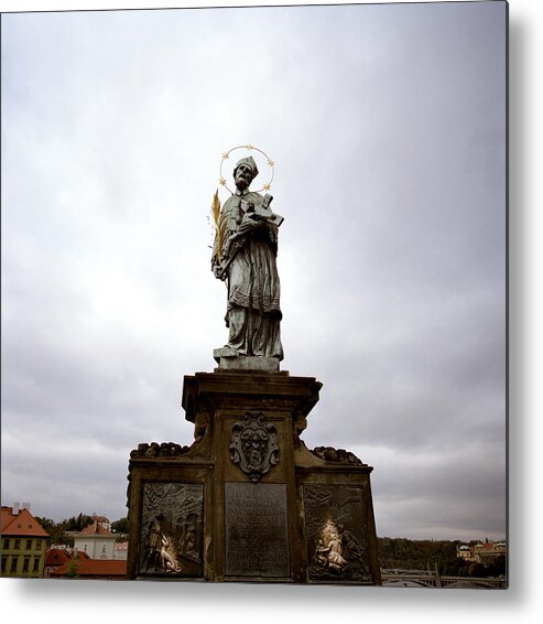Prague Metal Print featuring the photograph Saint John of Nepomuk by Shaun Higson