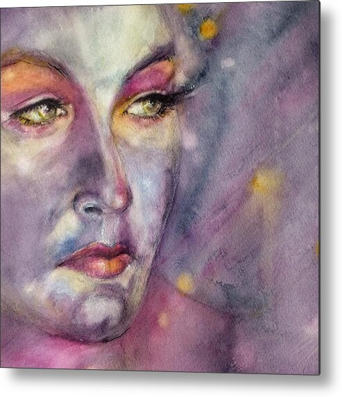 Portrait Metal Print featuring the painting Star Gazer by Judith Levins