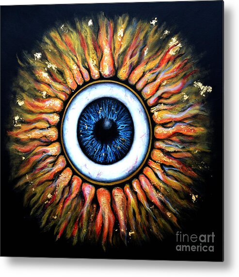 Floating Hearts Metal Print featuring the painting Starry Eye by Leandria Goodman